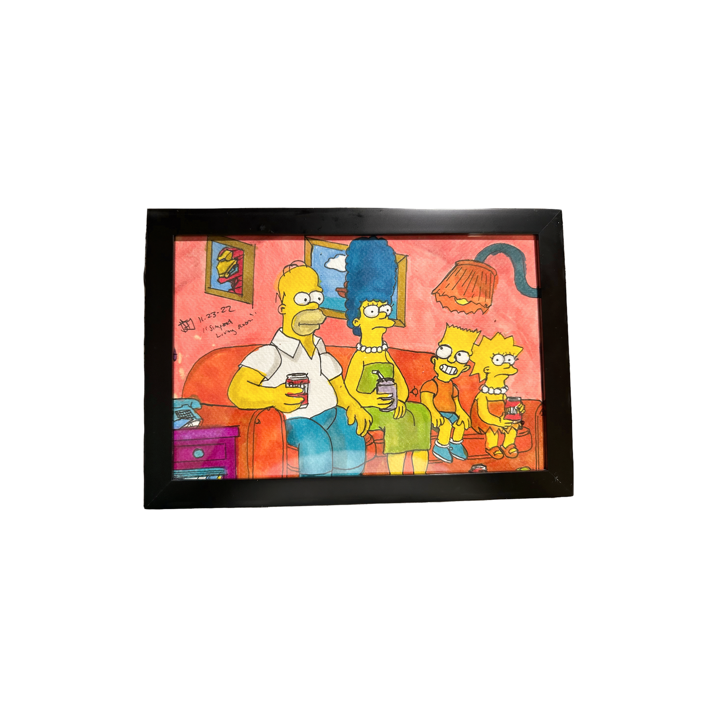 "SIMPSONS LIVING ROOM" - original art